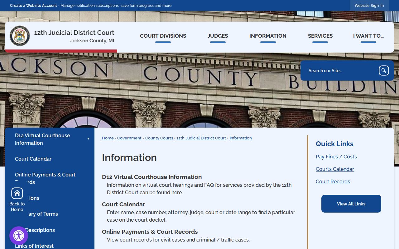 Jackson 12th District Court search routing for Brooklyn criminal records