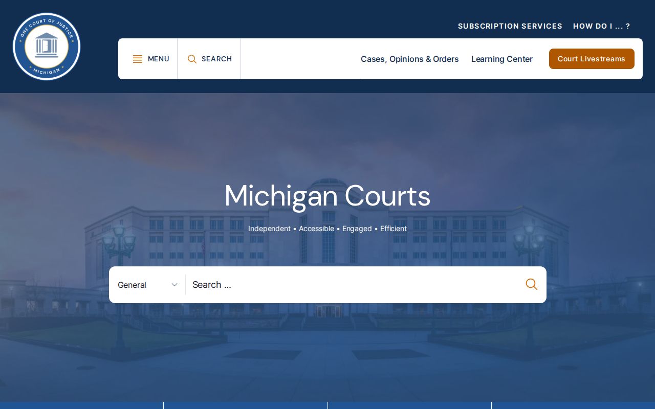 Michigan judiciary rules for Jackson County criminal court records
