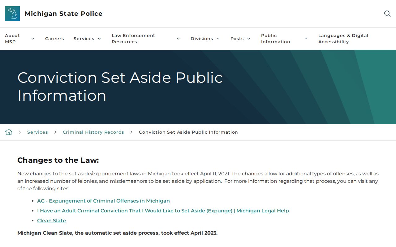 Jackson County criminal record set-aside and Clean Slate guidance