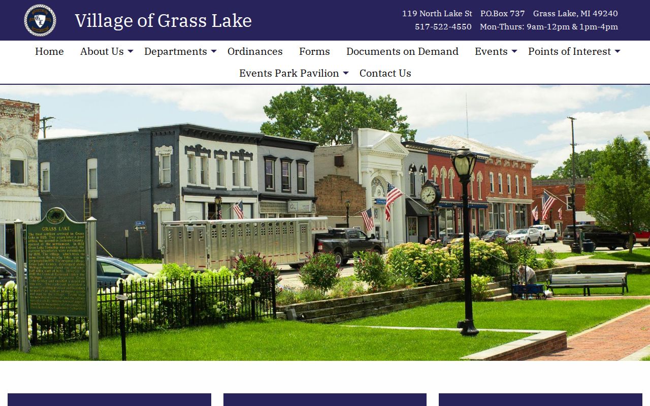 Official Grass Lake government criminal records contact and hours