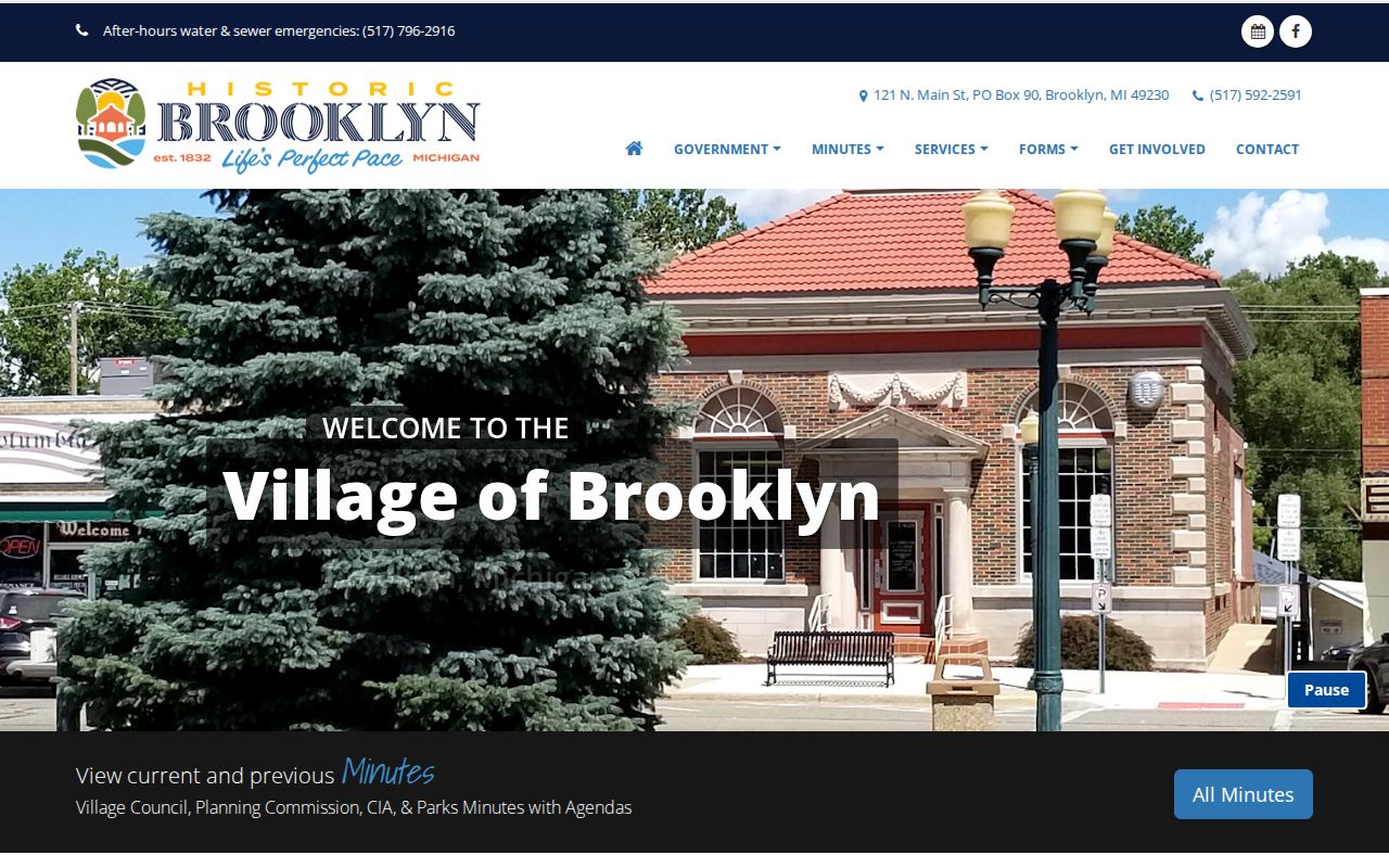 Official Village of Brooklyn criminal records routing page