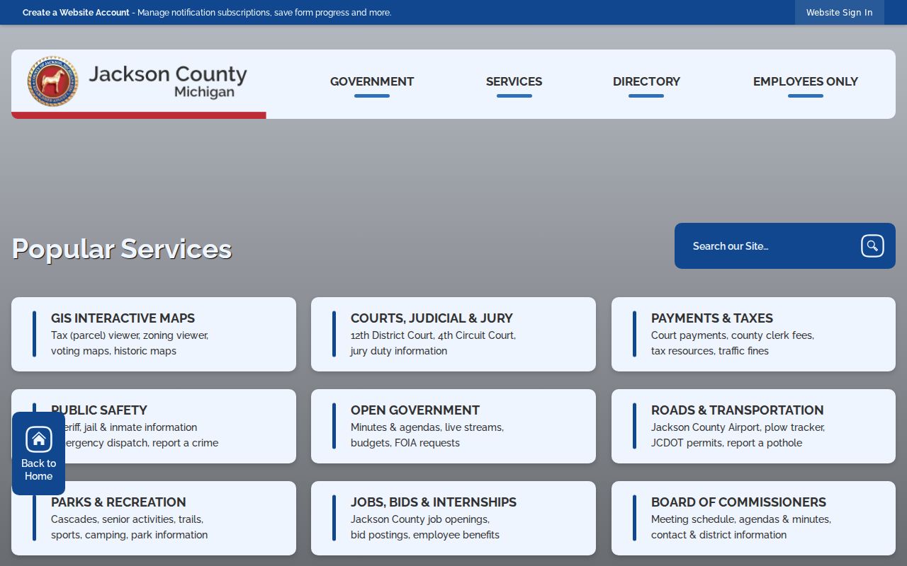 Jackson County criminal record service gateway