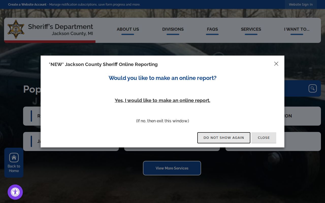 Jackson County sheriff arrest and jail record links
